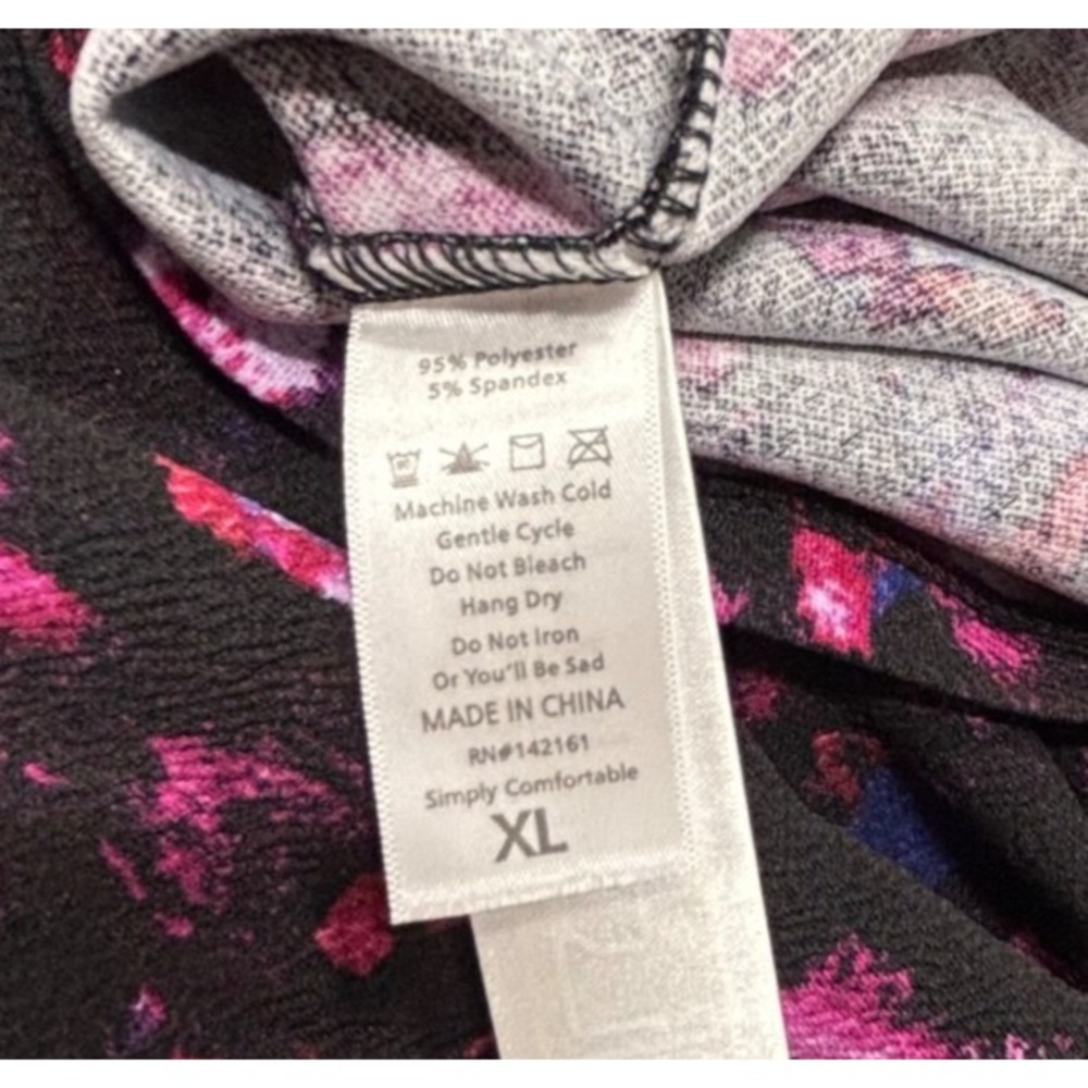 LuLaRoe Womens Skirt Size‎ XL Cassie Black Purple Pink Tie Dye Pencil NWT - Picture 4 of 5